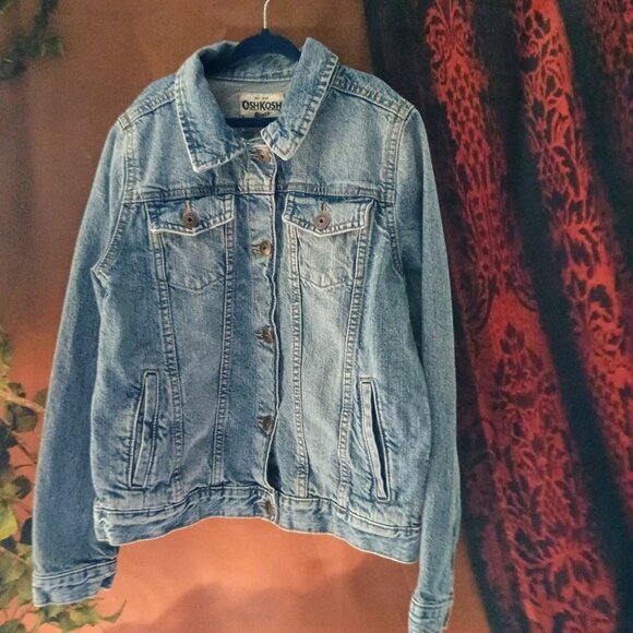 VGUC: OshKosh B'gosh Sze. 14/14A Blue Denim Jacket - Picture 1 of 5